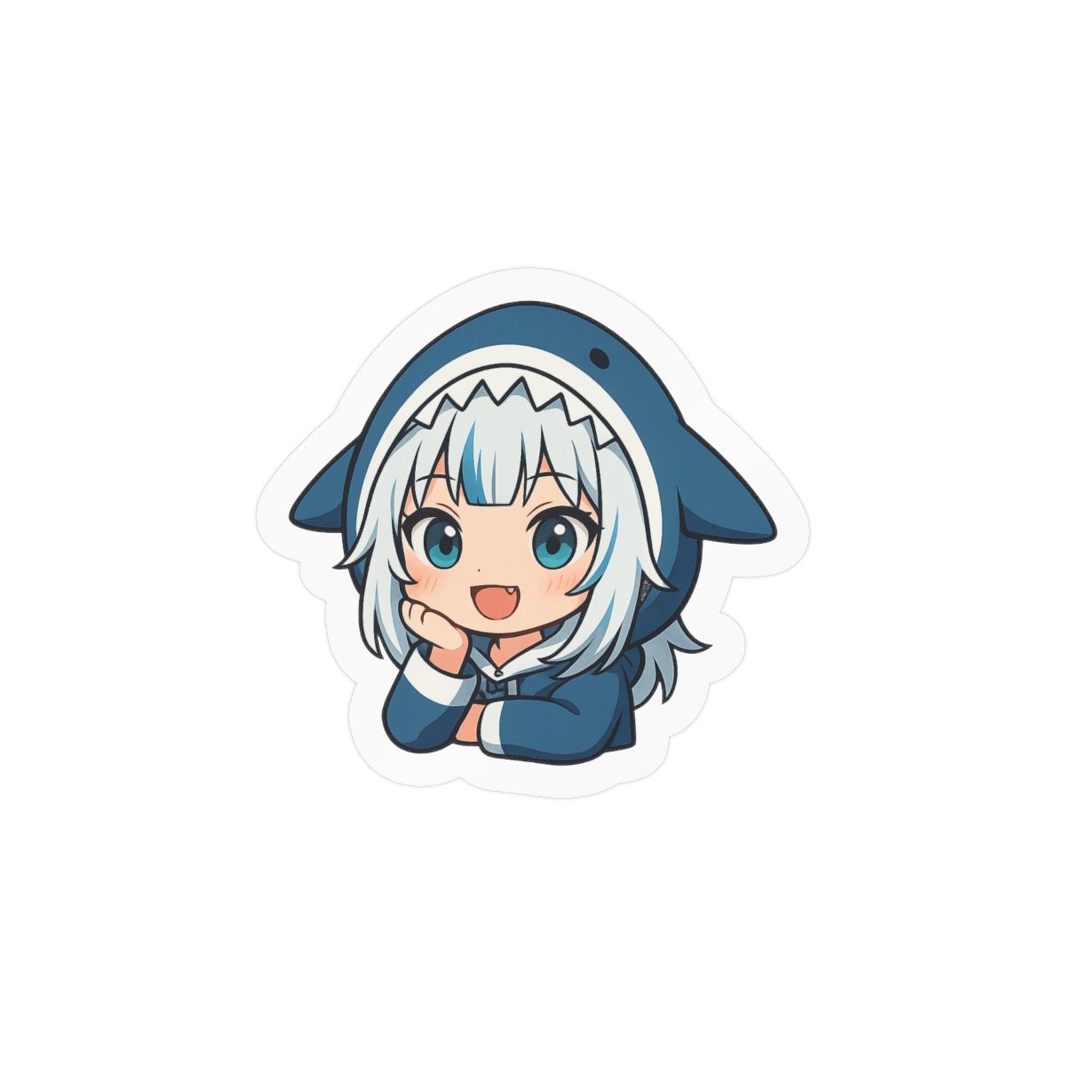 Cute Gawr Gura Shark Girl Sticker | Adorable Vinyl Decal - alternate angle 1, merchandise
