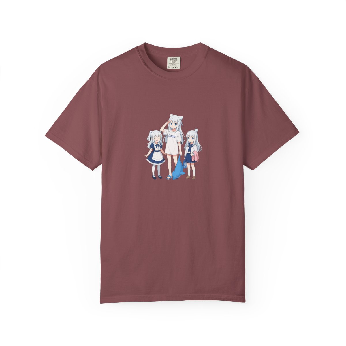 S-Style Anime Girls Long White Hair Graphic Dress