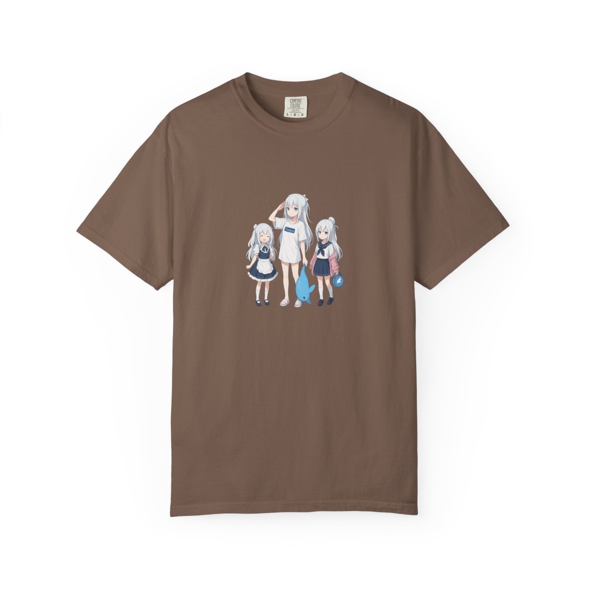 Chibi Anime Girls Long White Hair Kawaii Dress - alternate angle 3, merchandise