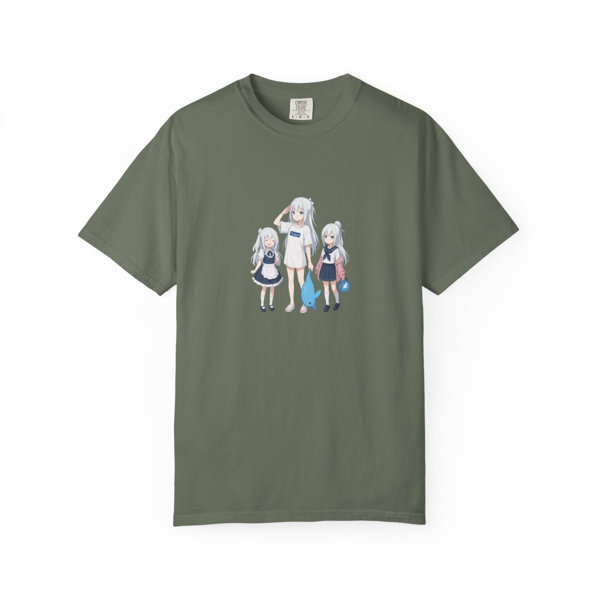 Chibi Anime Girls Long White Hair Kawaii Dress - alternate angle 5, merchandise