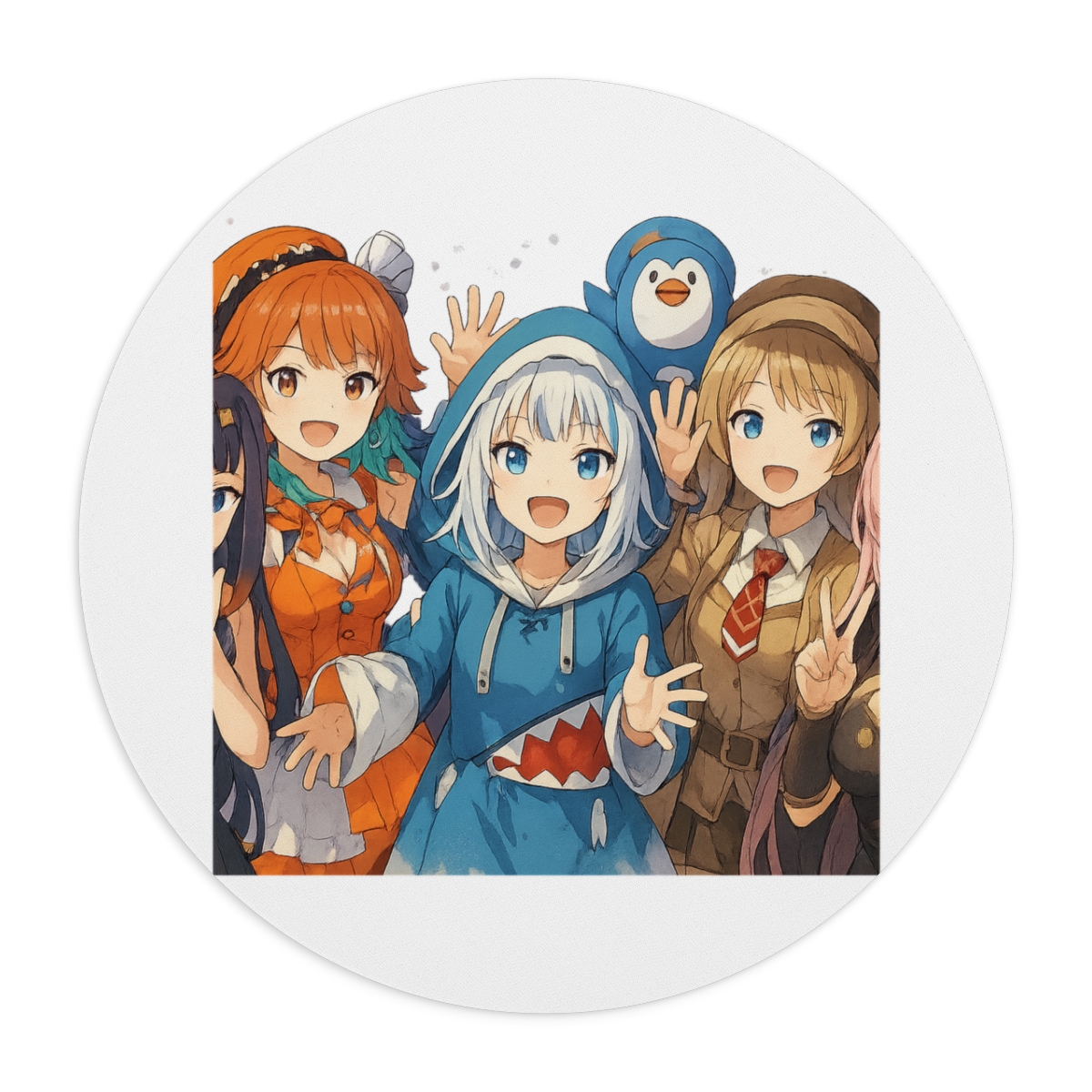 Vibrant Anime Girls Extended Desk Mousepad