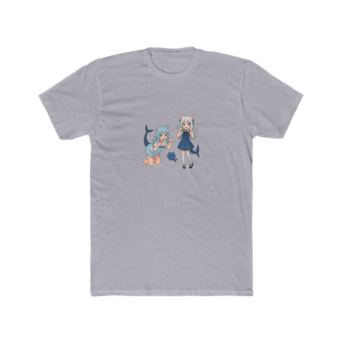 Kawaii Anime Cat Shark Girls Nya Print Dress - alternate angle 4, merchandise