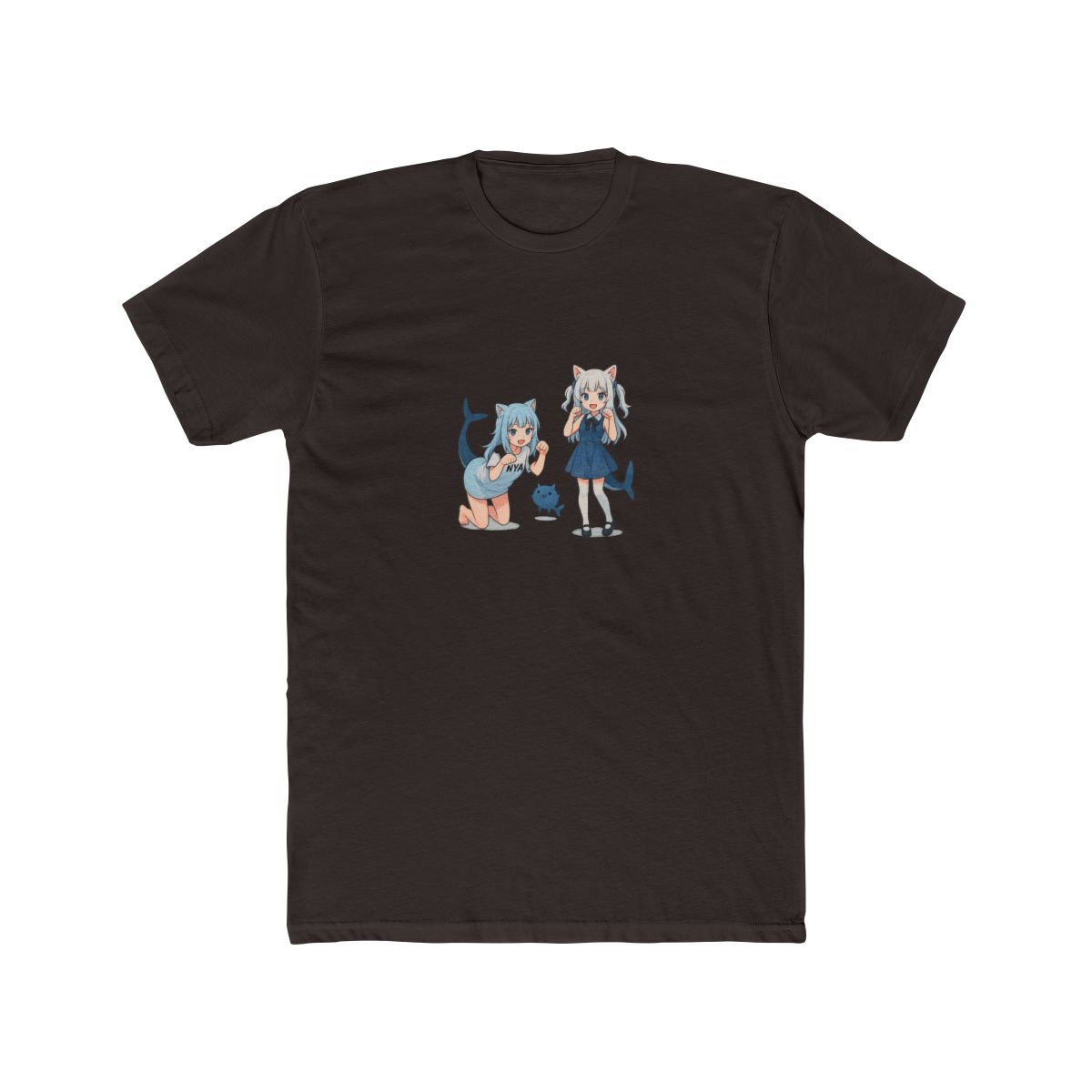 Kawaii Anime Cat Shark Girls Nya Print Dress - alternate angle 2, merchandise