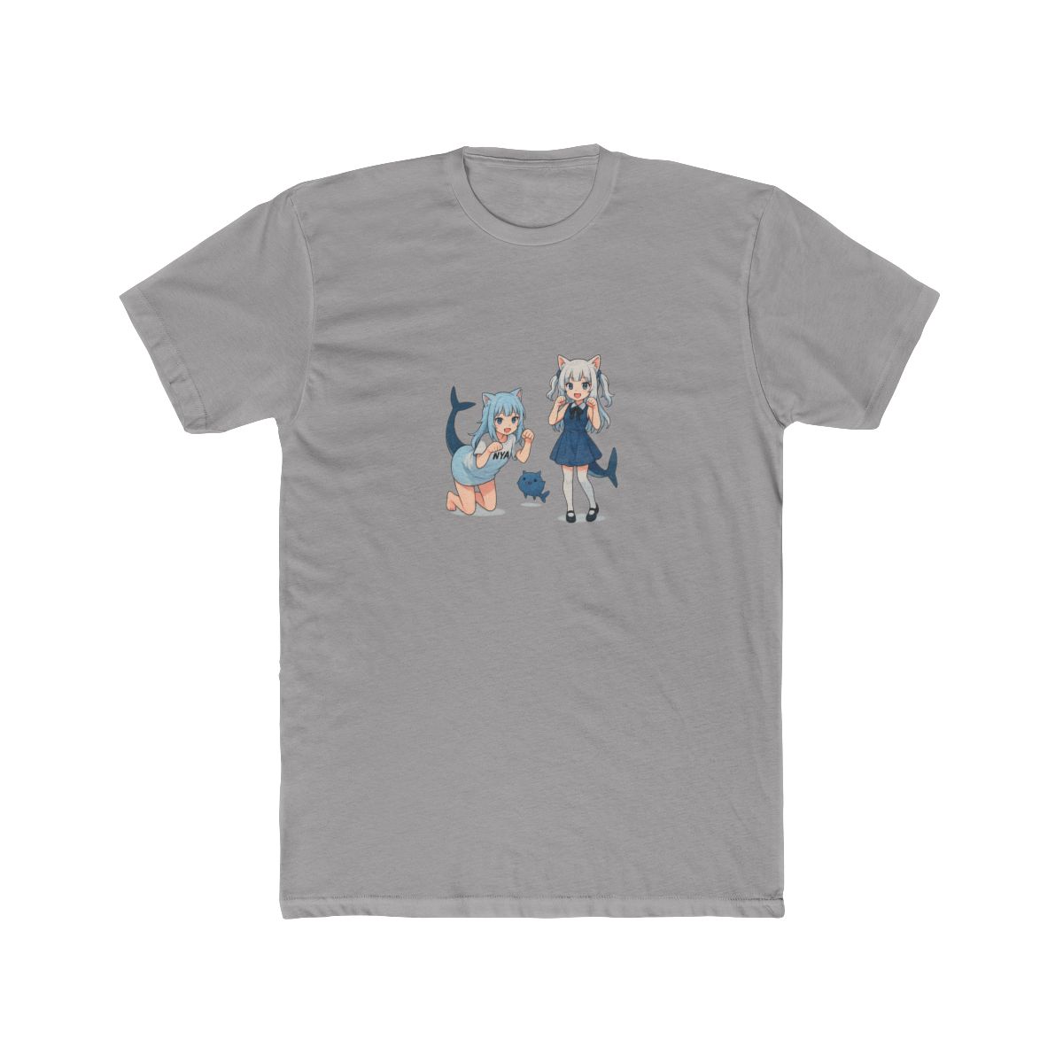 Kawaii Anime Cat Shark Girls Nya Print Dress