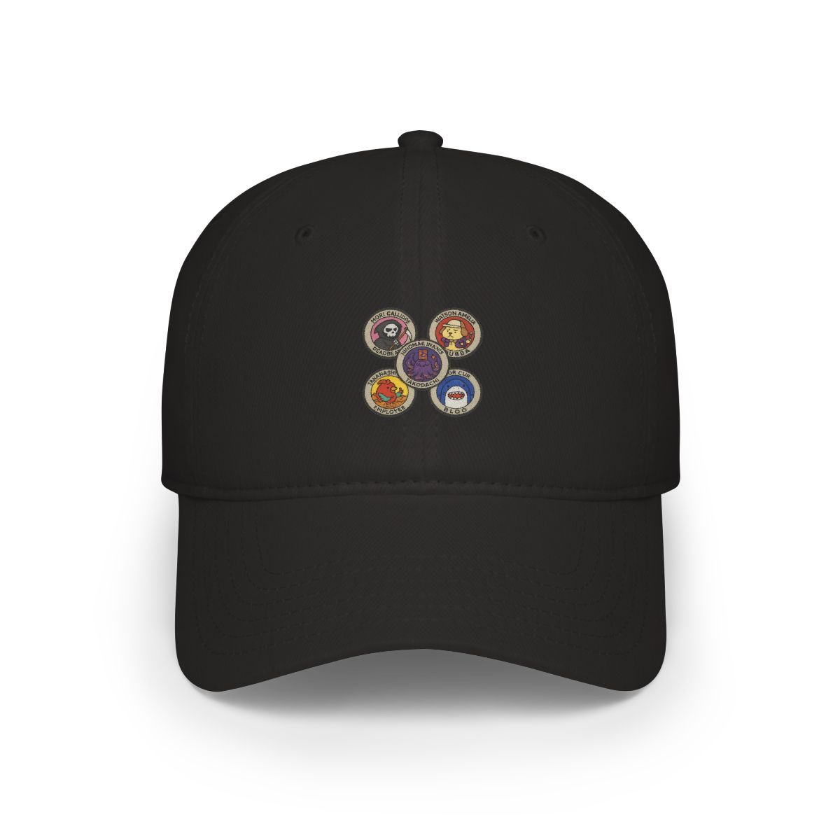 Whimsical Creature Embroidered Patches Hat - alternate angle 2, merchandise