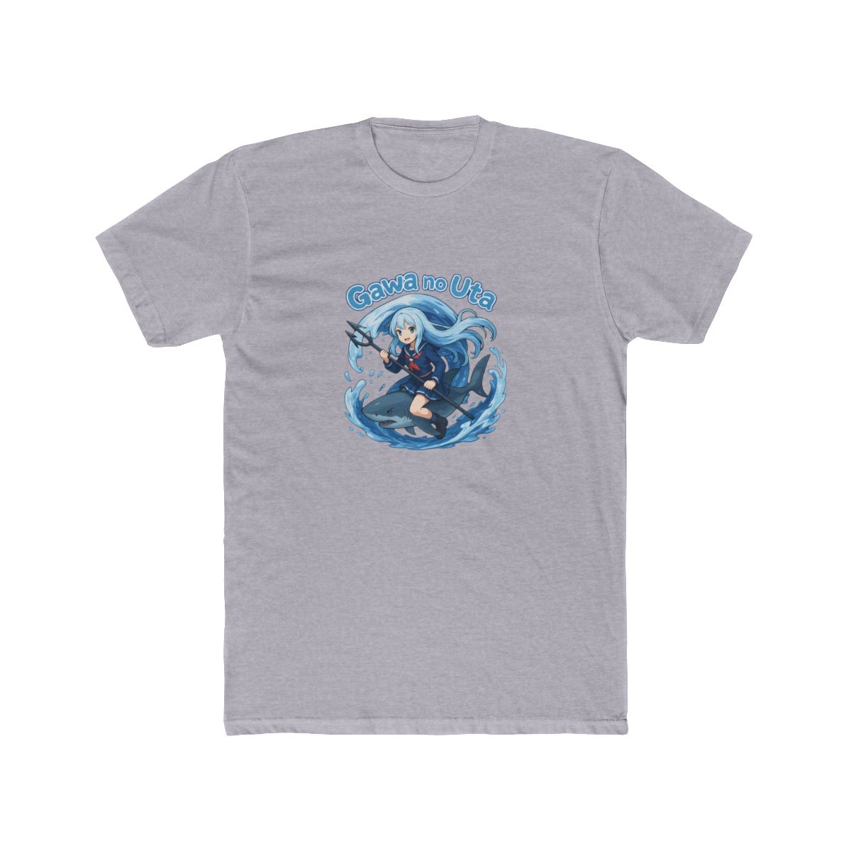 Gawa no Uta Blue-Haired Shark Rider T Shirt - alternate angle 5, merchandise
