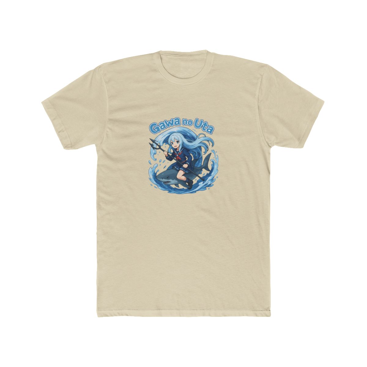 Gawa no Uta Blue-Haired Shark Rider T Shirt - alternate angle 4, merchandise