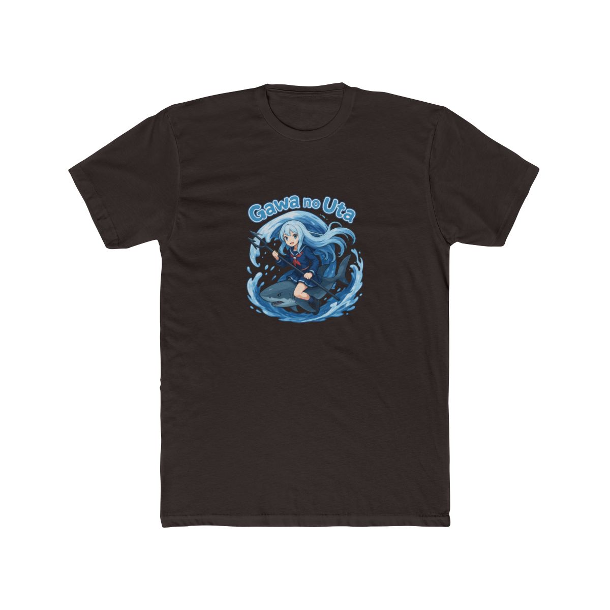 Gawa no Uta Blue-Haired Shark Rider T Shirt - alternate angle 3, merchandise