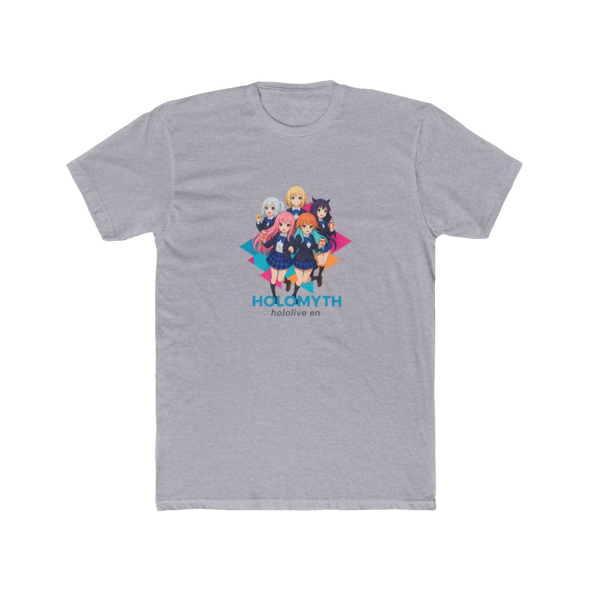 Hololive EN - All Holomyth (Gawr Gura, Watson Amelia, Takanashi Kiara, Ninomae Ina'nis and Mori Call T-Shirt - alternate angle 5, merchandise