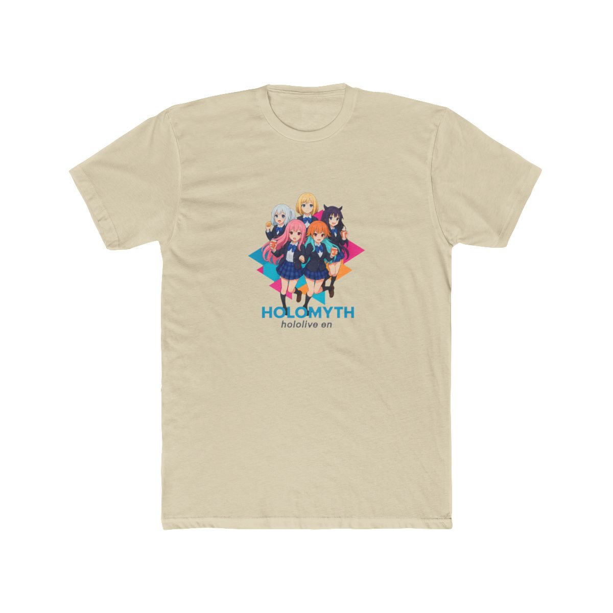 Hololive EN - All Holomyth (Gawr Gura, Watson Amelia, Takanashi Kiara, Ninomae Ina'nis and Mori Call T-Shirt - alternate angle 4, merchandise