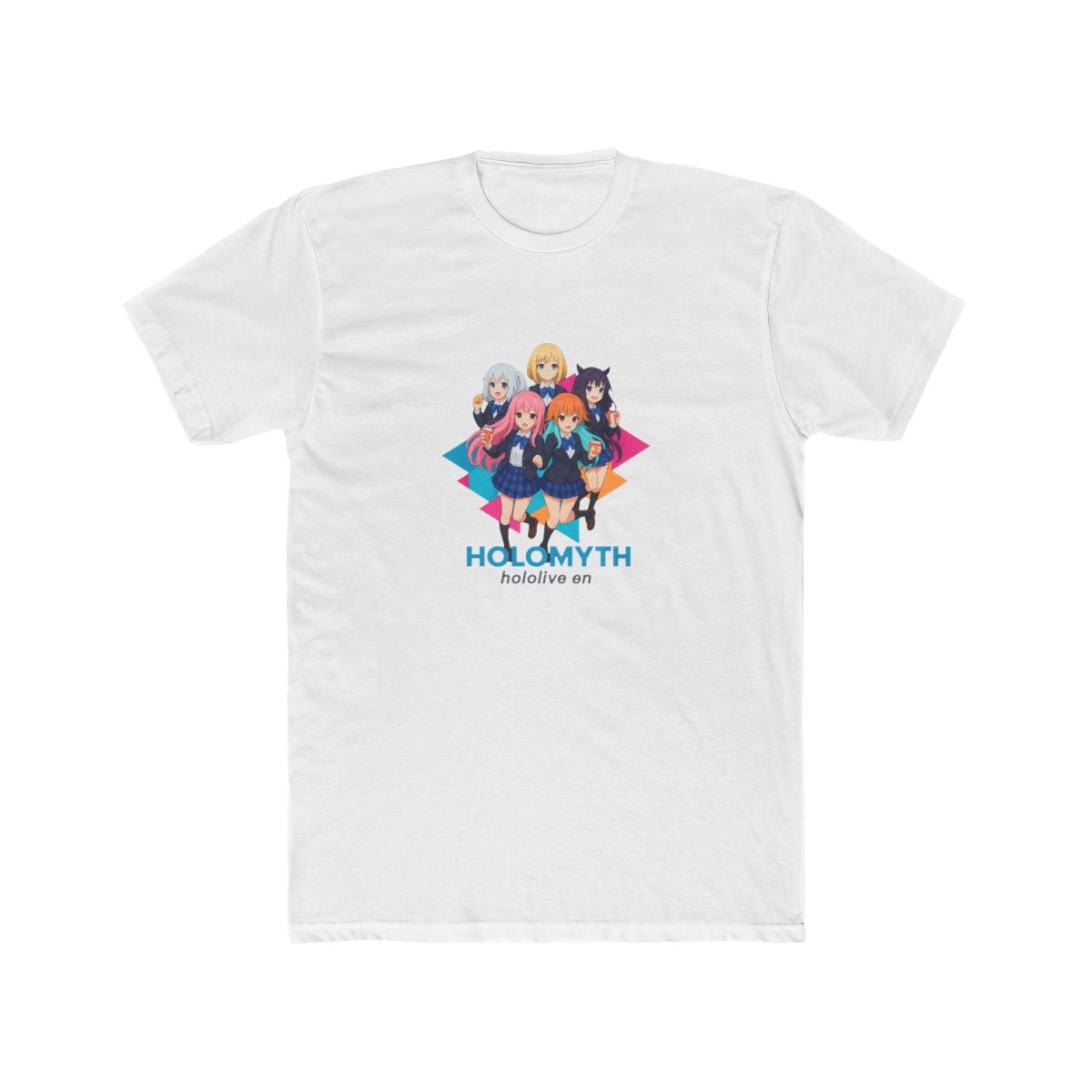 Hololive EN - All Holomyth (Gawr Gura, Watson Amelia, Takanashi Kiara, Ninomae Ina'nis and Mori Call T-Shirt