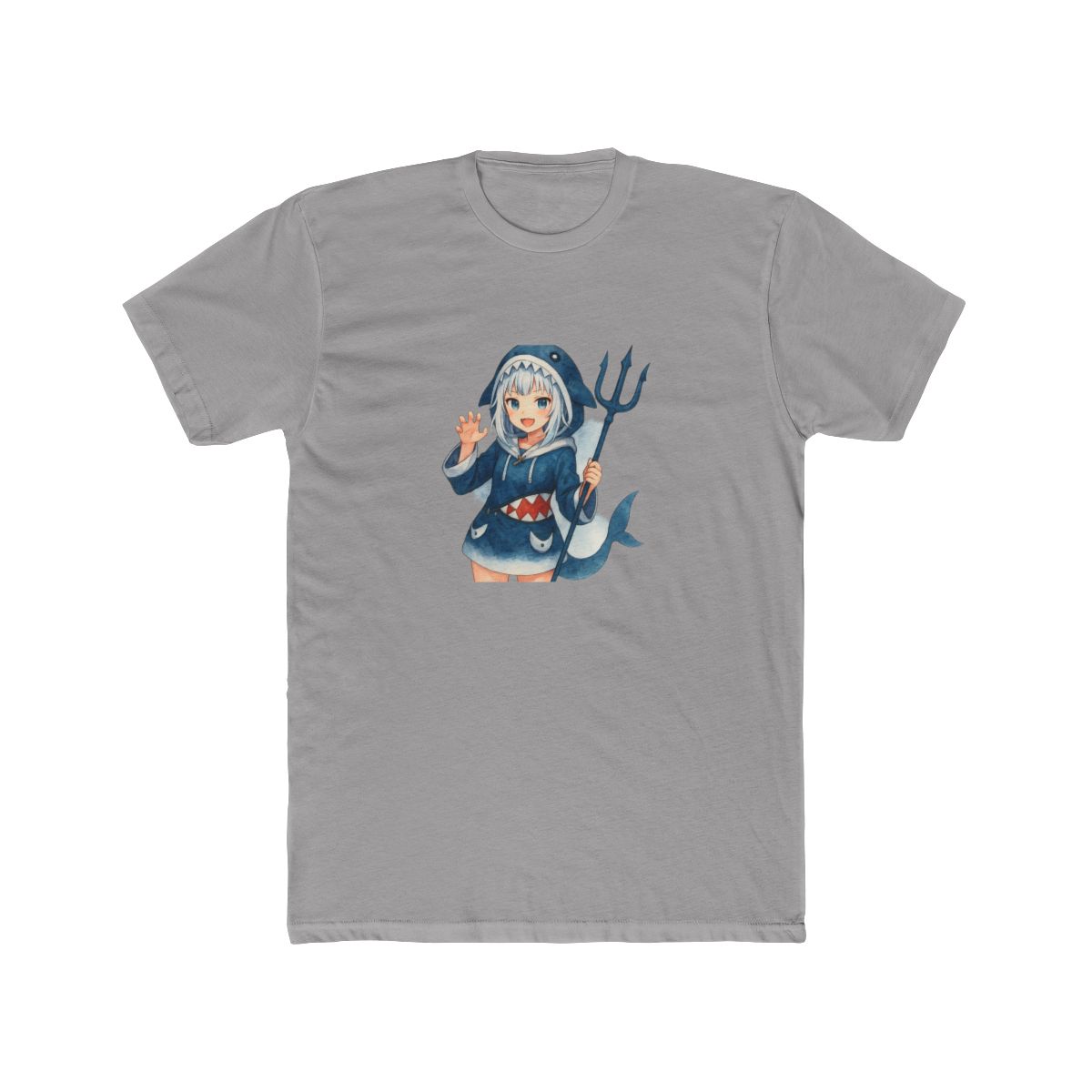 Gawr Gura Anime Watercolor T-Shirt - Official T-Shirts merchandise