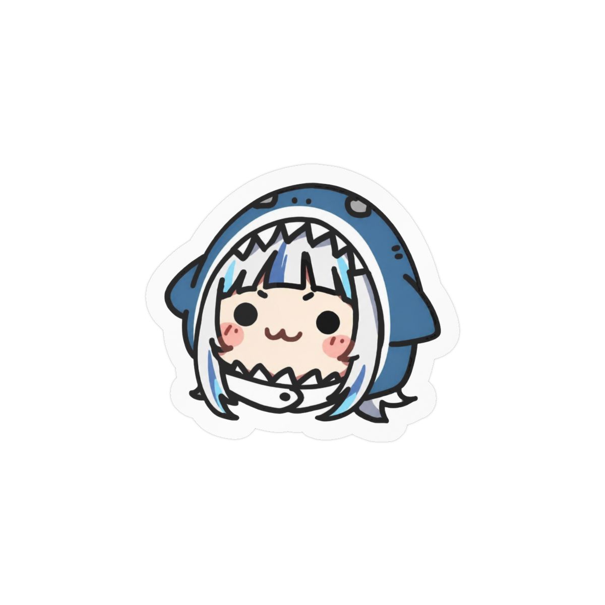 Gawr Gura Cute Stickers | Adorable Vinyl Decals - alternate angle 1, merchandise