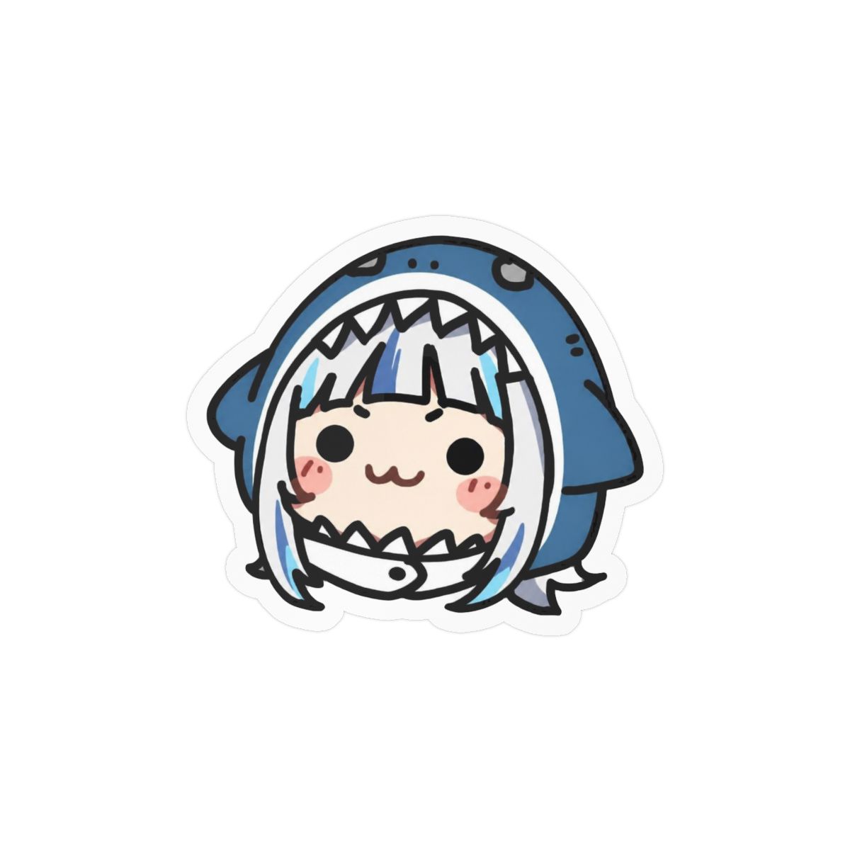 Gawr Gura Cute Stickers | Adorable Vinyl Decals - alternate angle 2, merchandise