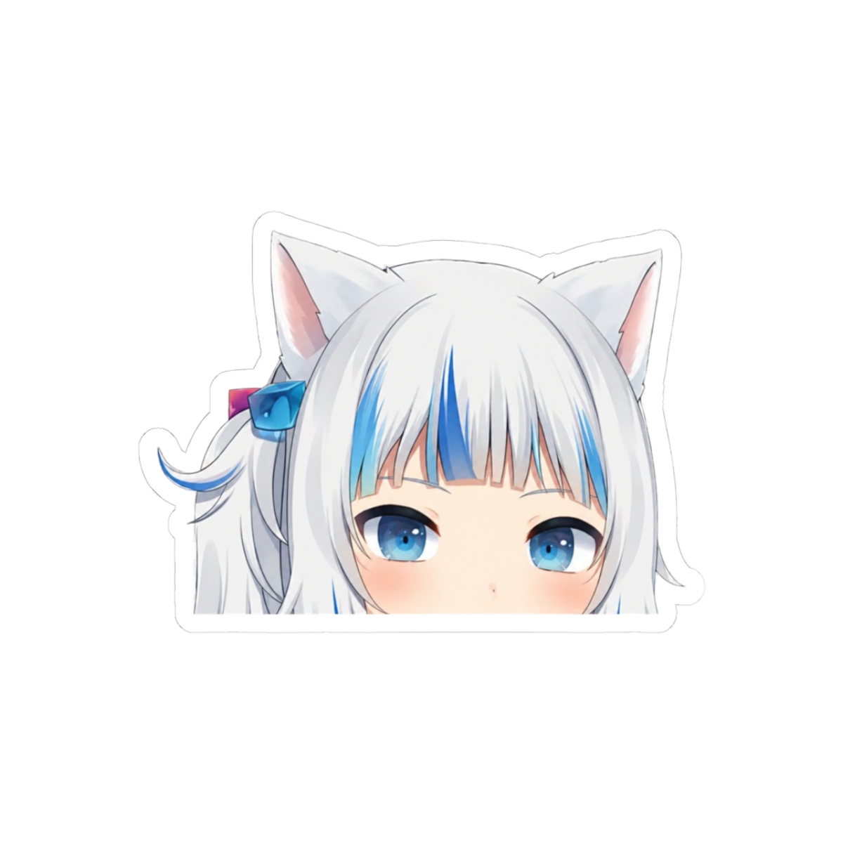Gawr Gura Cat Ears peeker - Hololive #CatShark