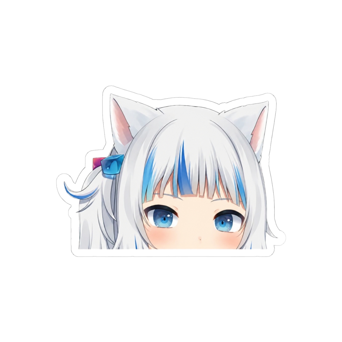 Gawr Gura Cat Ears peeker - Hololive #CatShark - alternate angle 1, merchandise
