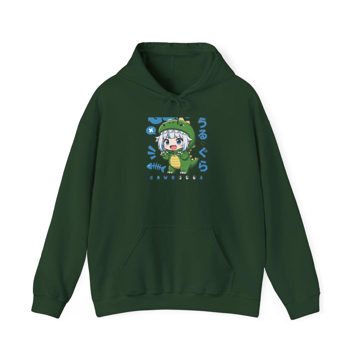 Gawr Gura Chibi Dinosaur Costume | Cute Hololive Shark VTuber Fan Art - alternate angle 5, merchandise