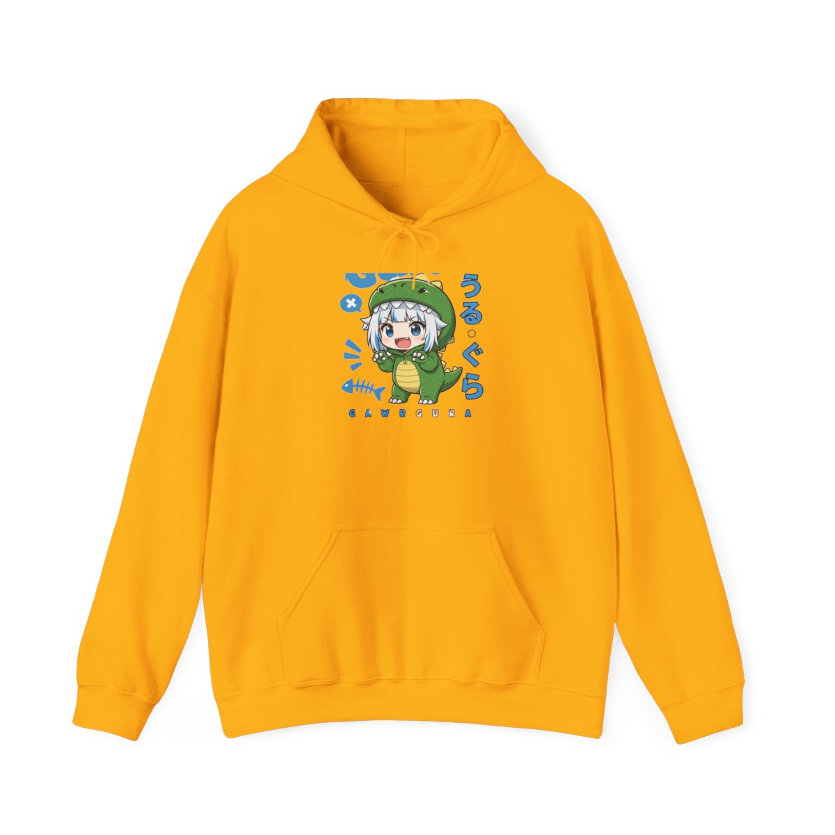 Gawr Gura Chibi Dinosaur Costume | Cute Hololive Shark VTuber Fan Art - alternate angle 2, merchandise