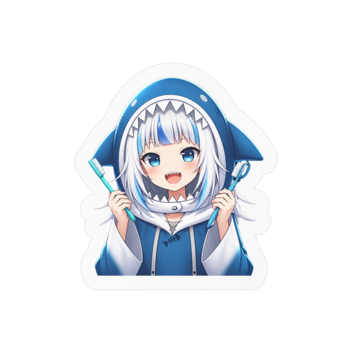 Gawr Gura Cute Shark VTuber Sticker Vinyl Decal