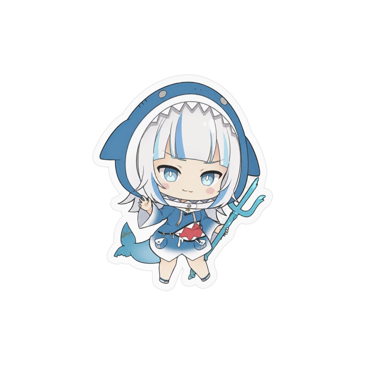 Gawr Gura Cute Shark VTuber Stickers | Adorable Vinyl Decals - alternate angle 3, merchandise