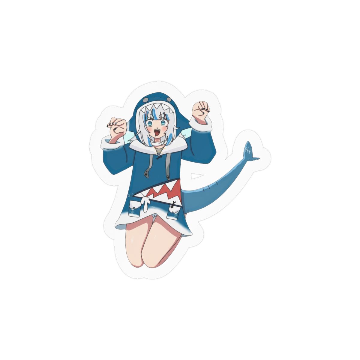 Gawr Gura Sticker | Cute Shark VTuber Vinyl Decal - alternate angle 1, merchandise
