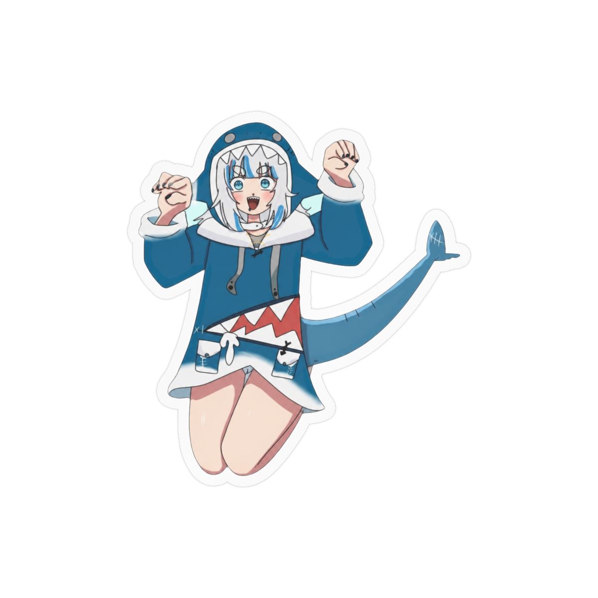 Gawr Gura Sticker | Cute Shark VTuber Vinyl Decal - alternate angle 3, merchandise