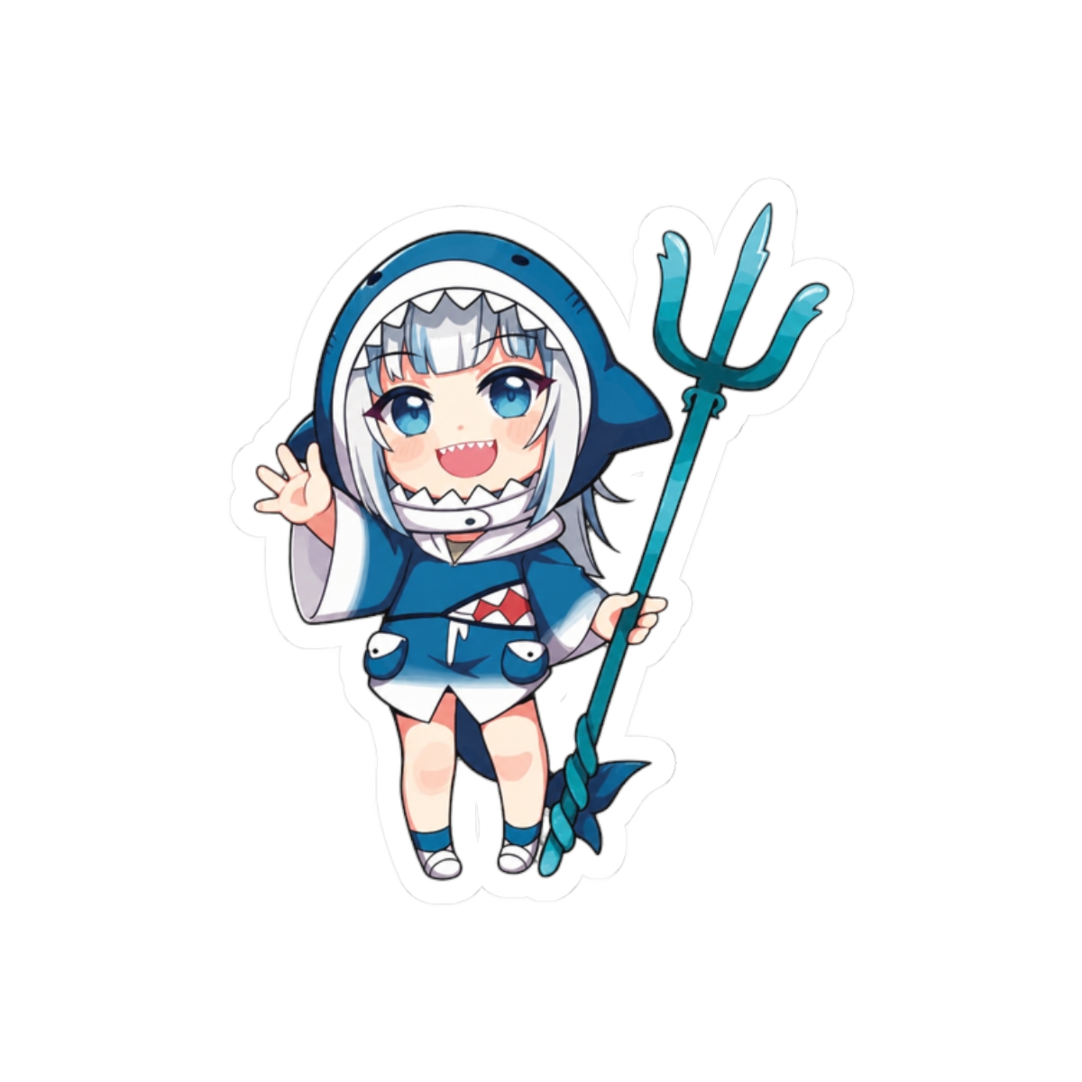 Gawr Gura Virtual YouTuber Chibi - alternate angle 3, merchandise