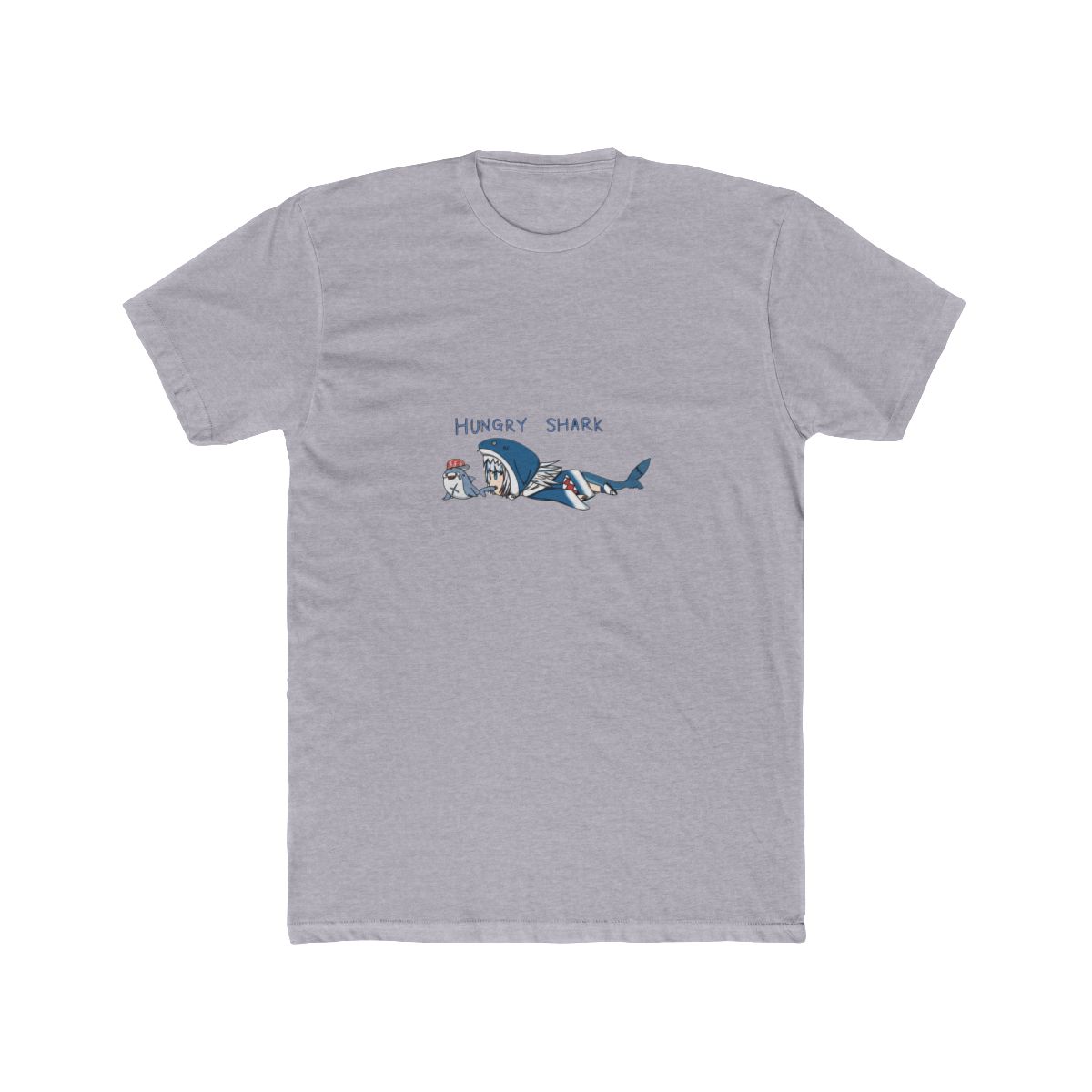 Hololive EN - Hungry Shark Gawr Gura T-Shirt - alternate angle 5, merchandise