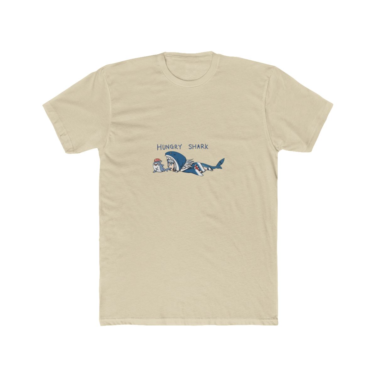Hololive EN - Hungry Shark Gawr Gura T-Shirt - alternate angle 4, merchandise