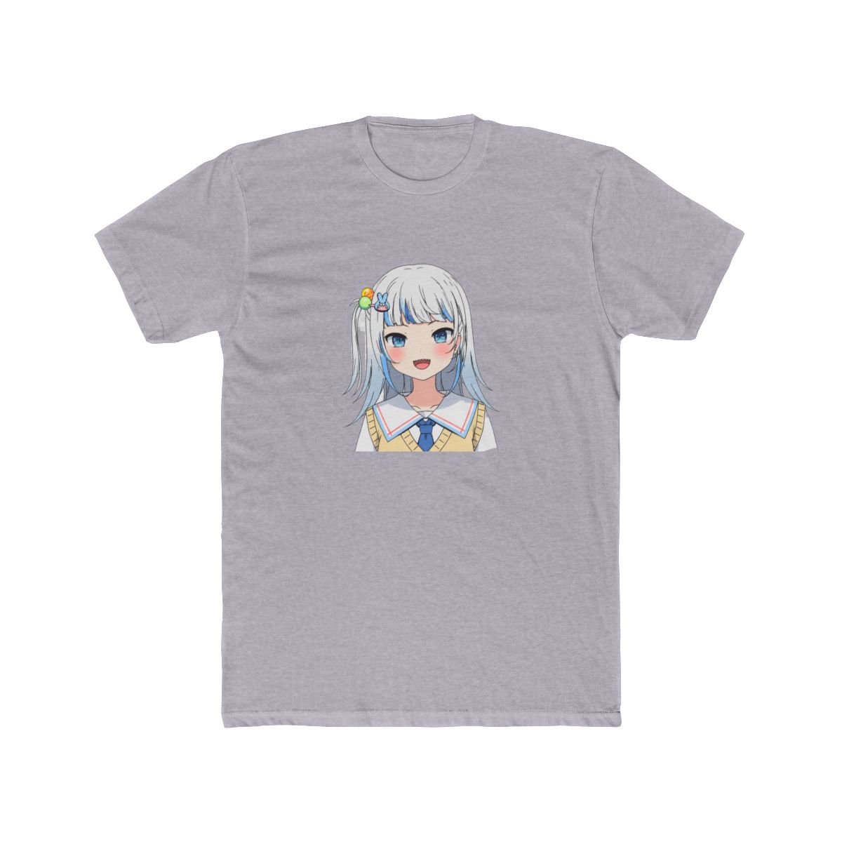 Gawr Gura in School Uniform T-Shirt - alternate angle 3, merchandise
