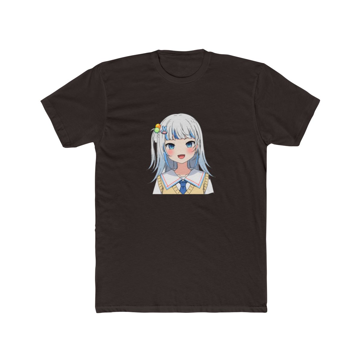 Gawr Gura in School Uniform T-Shirt - alternate angle 2, merchandise