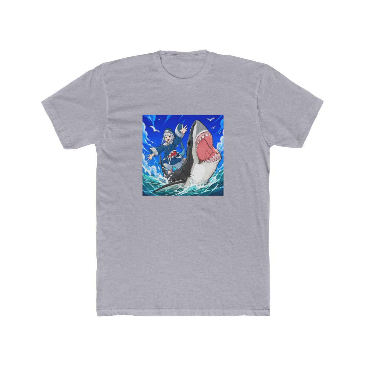 Hololive EN - Gawr Gura With Shark T-Shirt - alternate angle 4, merchandise