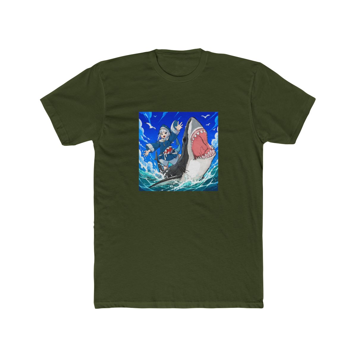 Hololive EN - Gawr Gura With Shark T-Shirt - alternate angle 5, merchandise