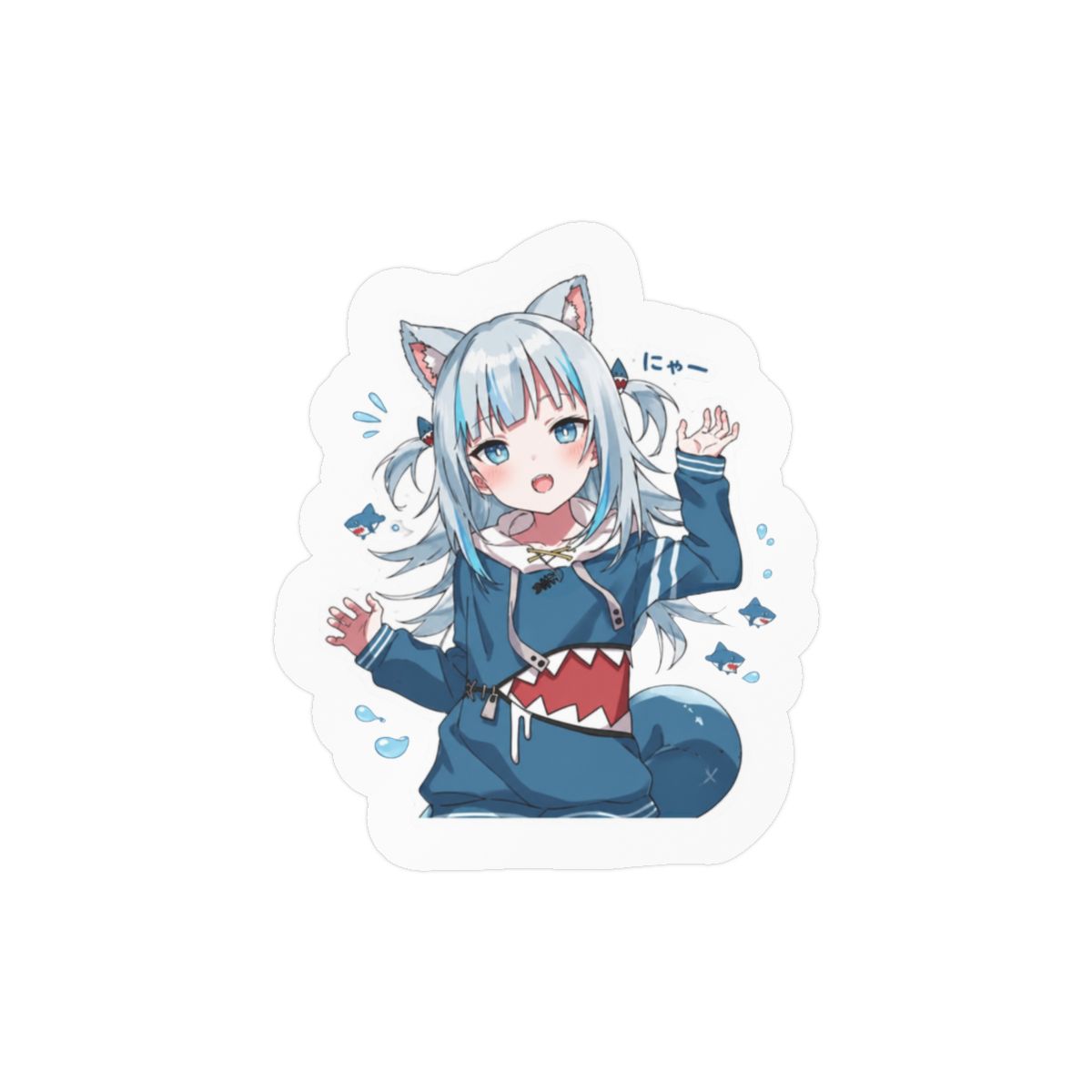Gawr Gura Adorable Shark Girl Sticker | Cute Vinyl Decal