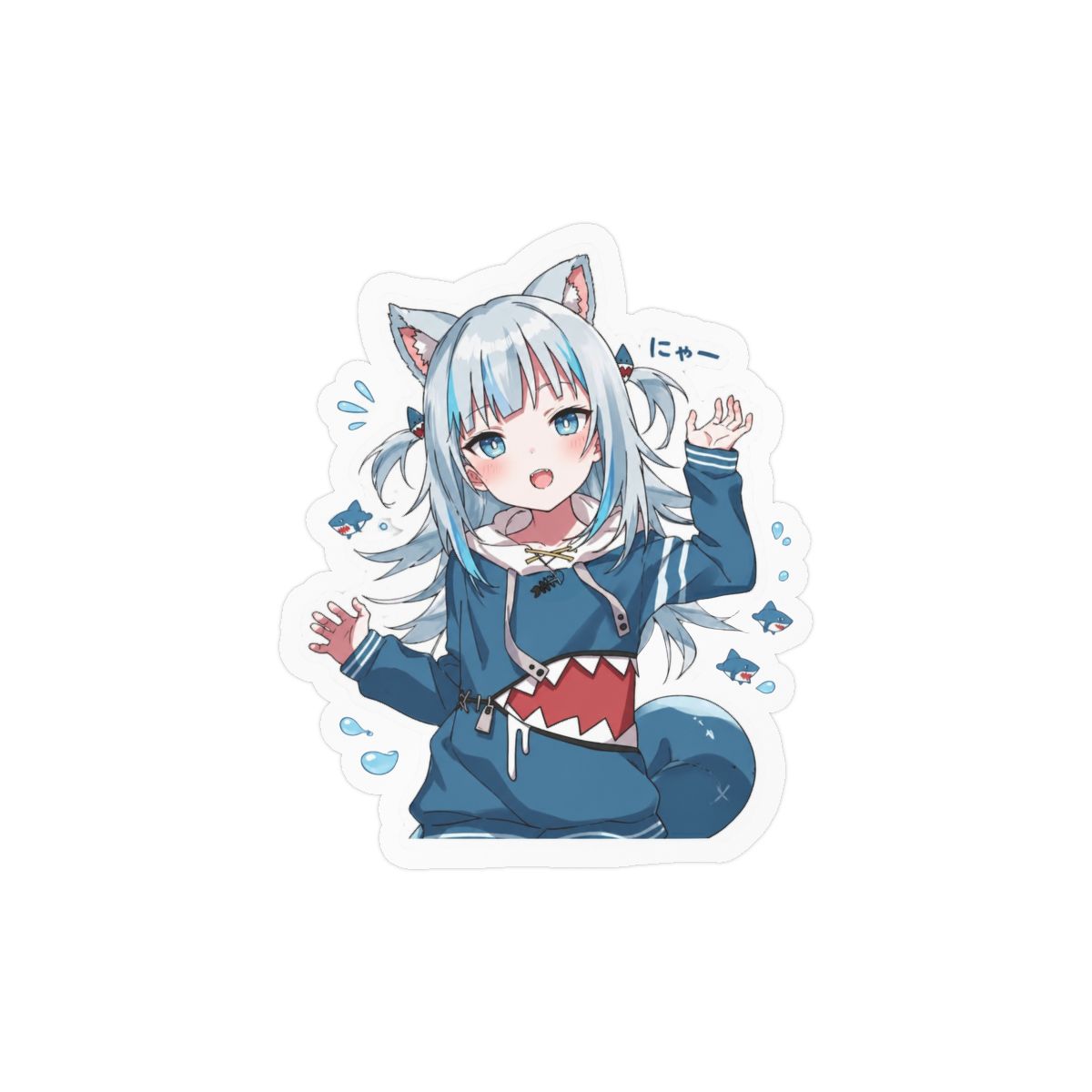 Gawr Gura Adorable Shark Girl Sticker | Cute Vinyl Decal