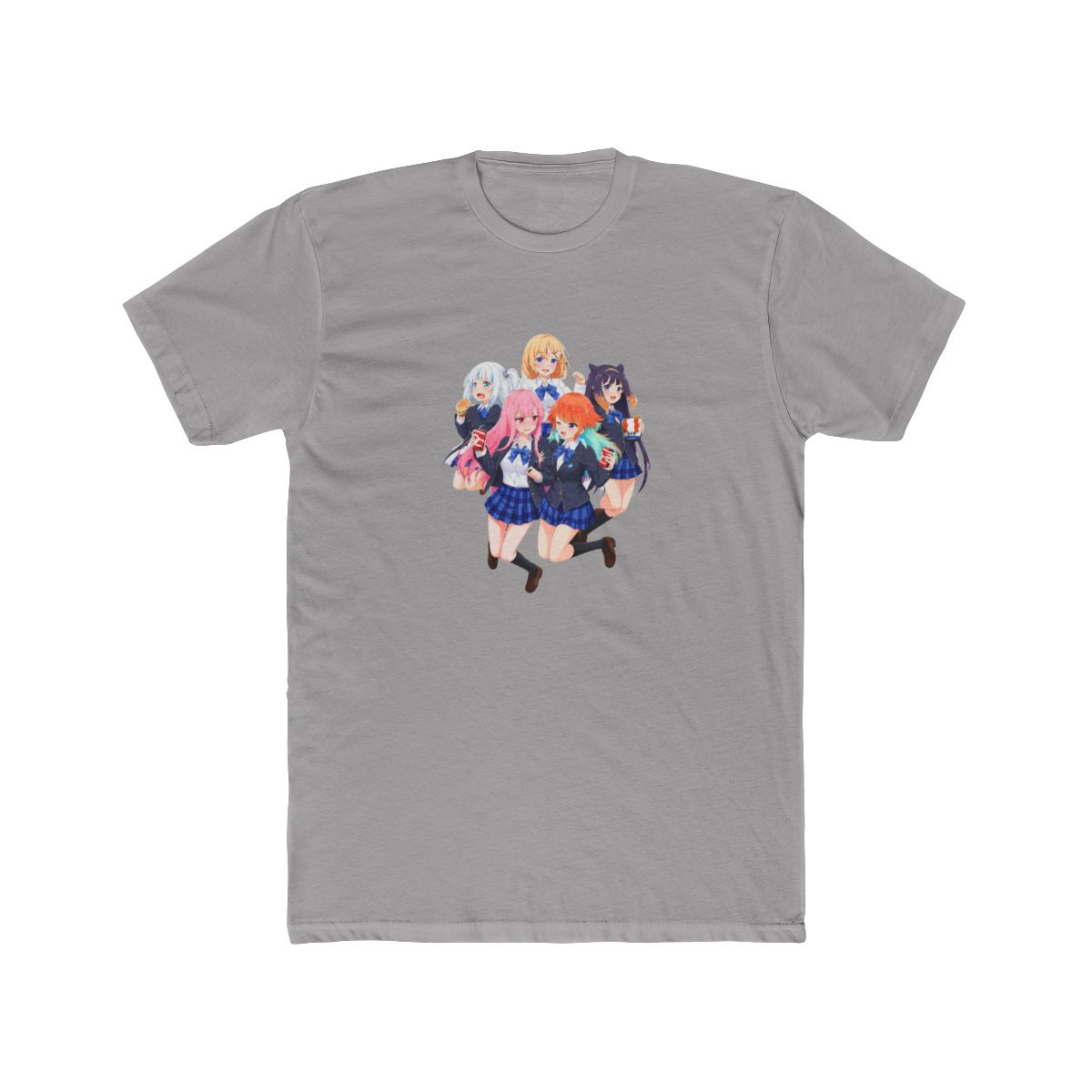 Hololive EN - All Holomyth (Gawr Gura, Watson Amelia, Takanashi Kiara, Ninomae Ina'nis and Mori Calliope) T-Shirt - alternate angle 2, merchandise