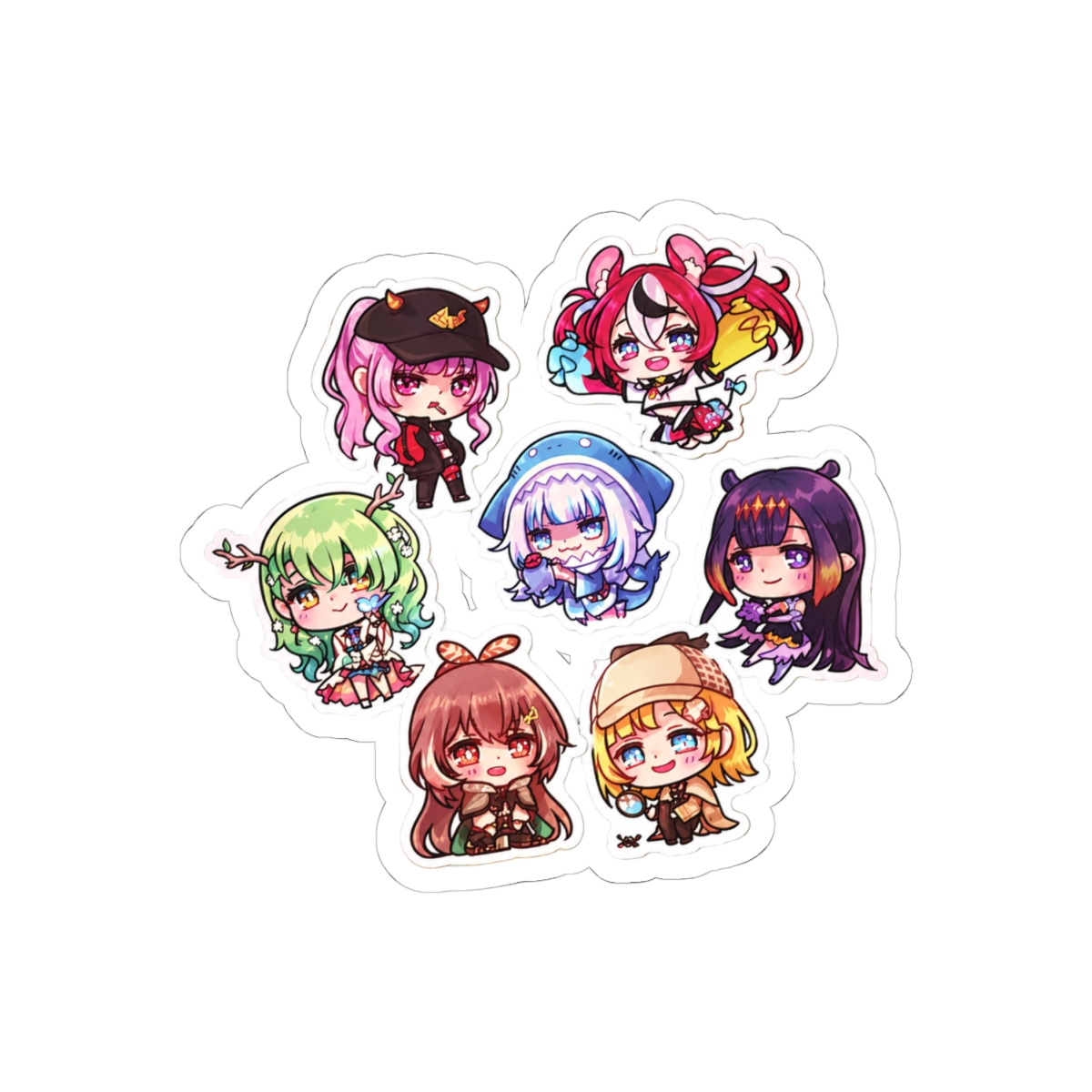 Hololive EN Vtuber Sticker Waterproof Laminated - alternate angle 1, merchandise