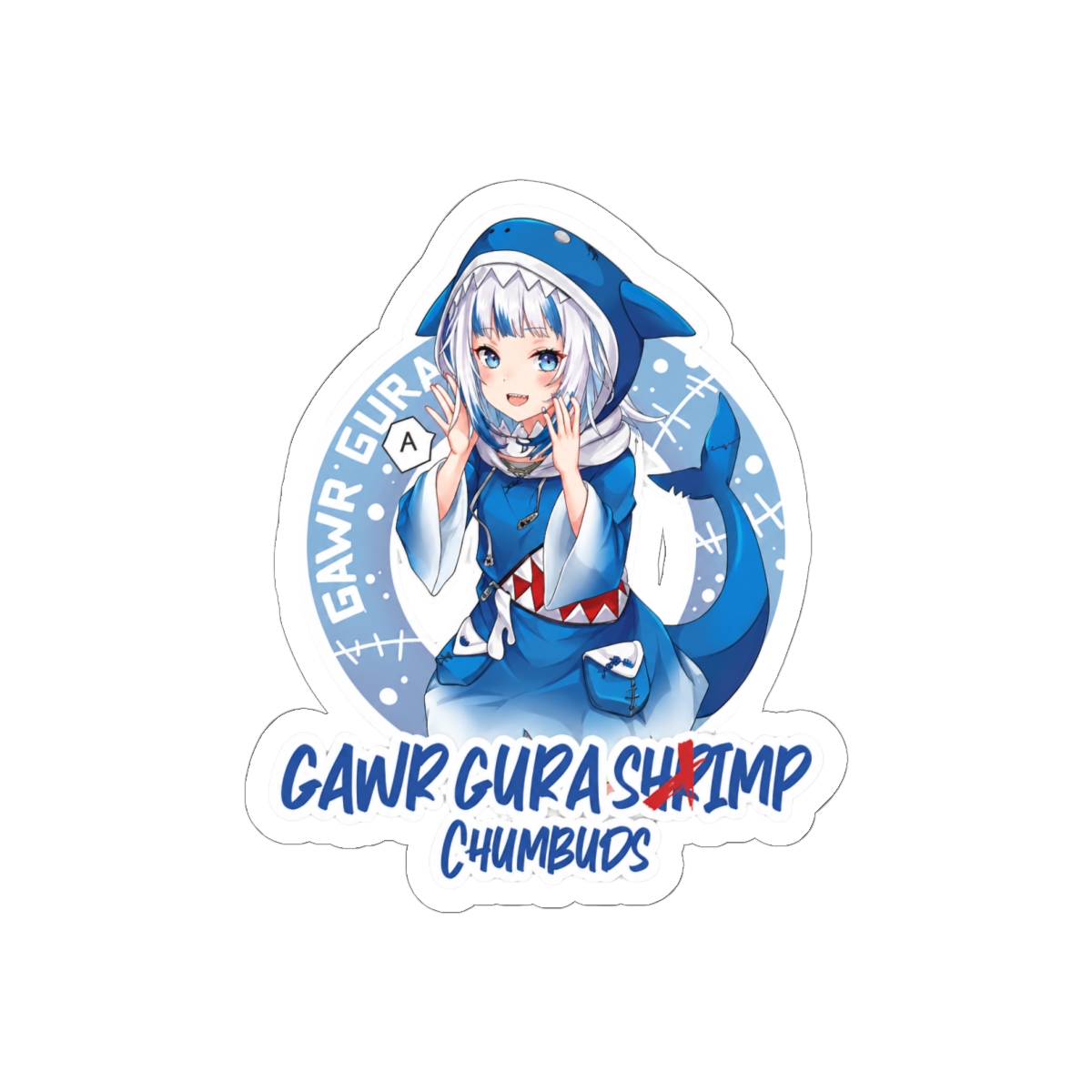 Hololive EN - Gawr Gura Simp - alternate angle 2, merchandise
