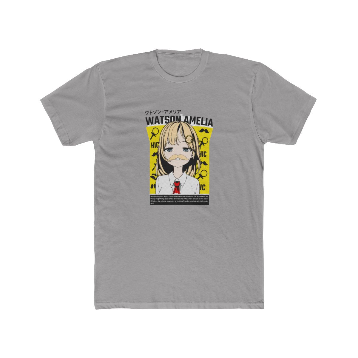 Hololive EN Amelia Watson Smug Mustache T-Shirt - Official T-Shirts merchandise