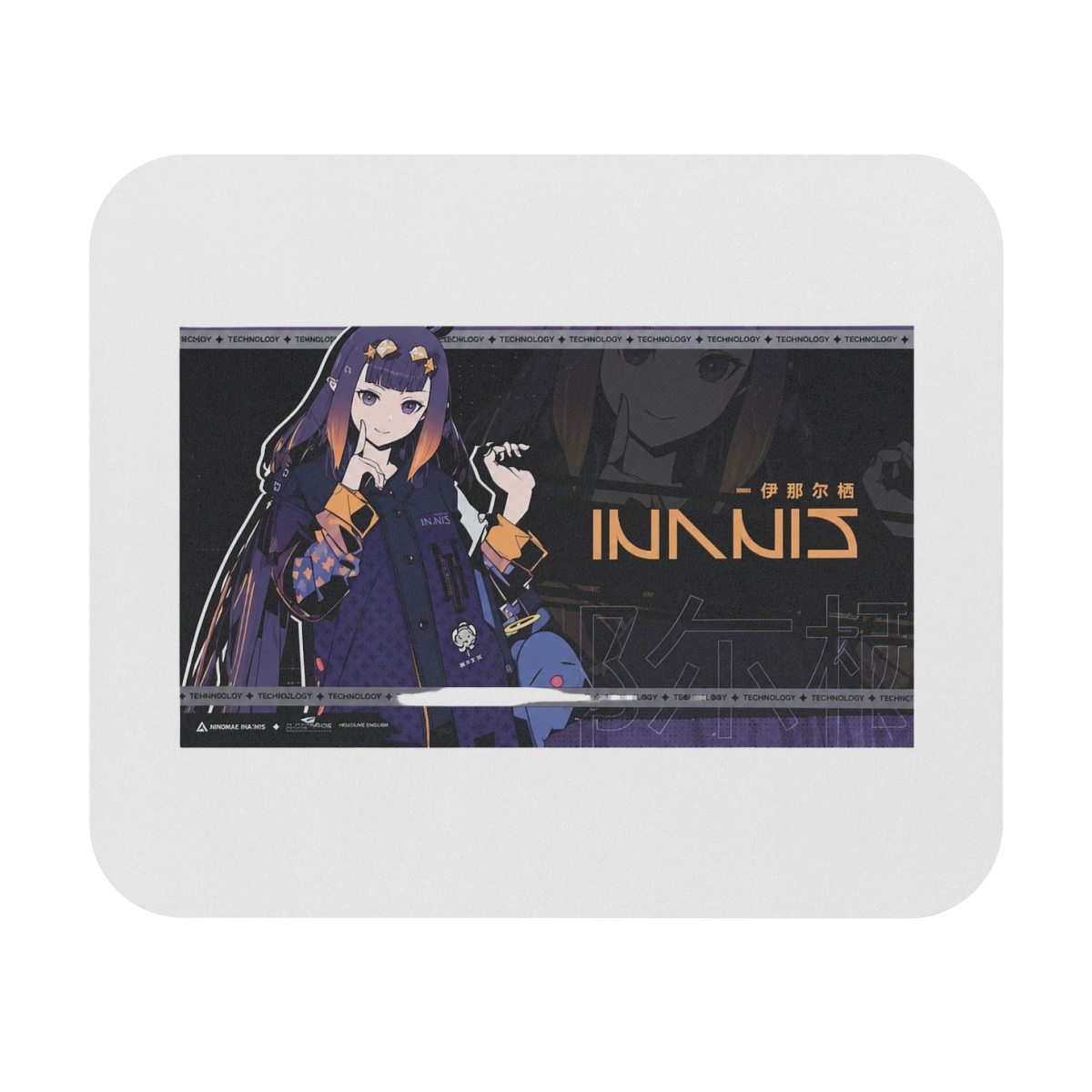 x Ninomae Ina’NIS Desktop Gaming Mousepad, hololive Production Officially Licensed Premium Grade Non-Slip TCG Playmat or Office Desk Mat for Keyboard and Mouse