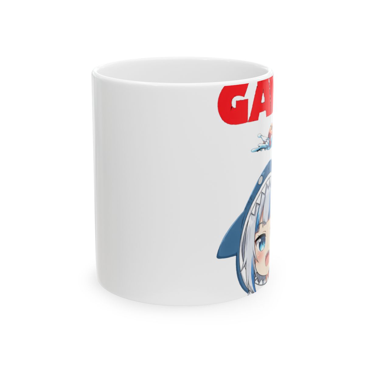 Hololive EN - Gawr Gura Parody Coffee Mug - alternate angle 1, merchandise