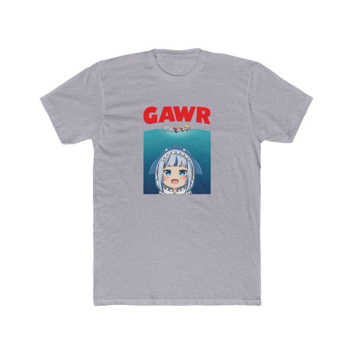 Hololive EN - Gawr Gura Parody T Shirt - alternate angle 3, merchandise