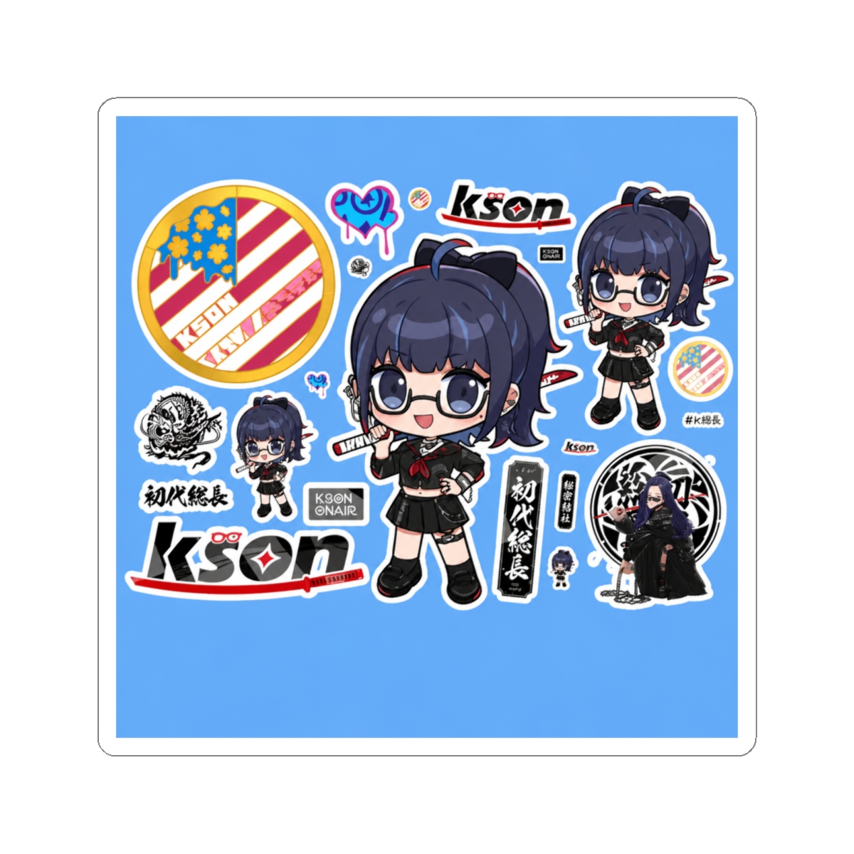 [20260406 - 20260420 ] "kson" Sukeban Souchou Sticker Sheet - alternate angle 2, merchandise