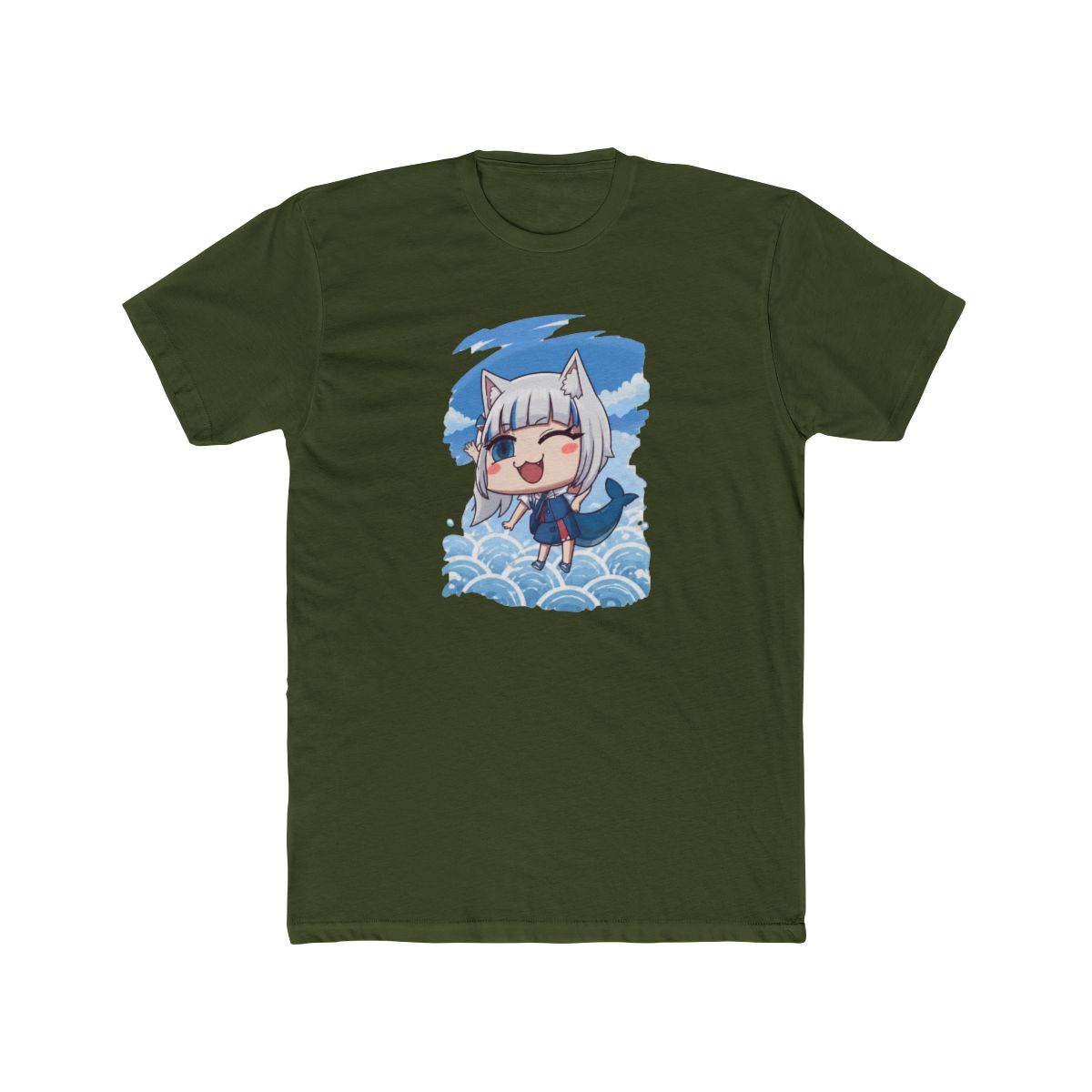Cat Gawr Gura in FGO April Fools Style T Shirt - alternate angle 5, merchandise