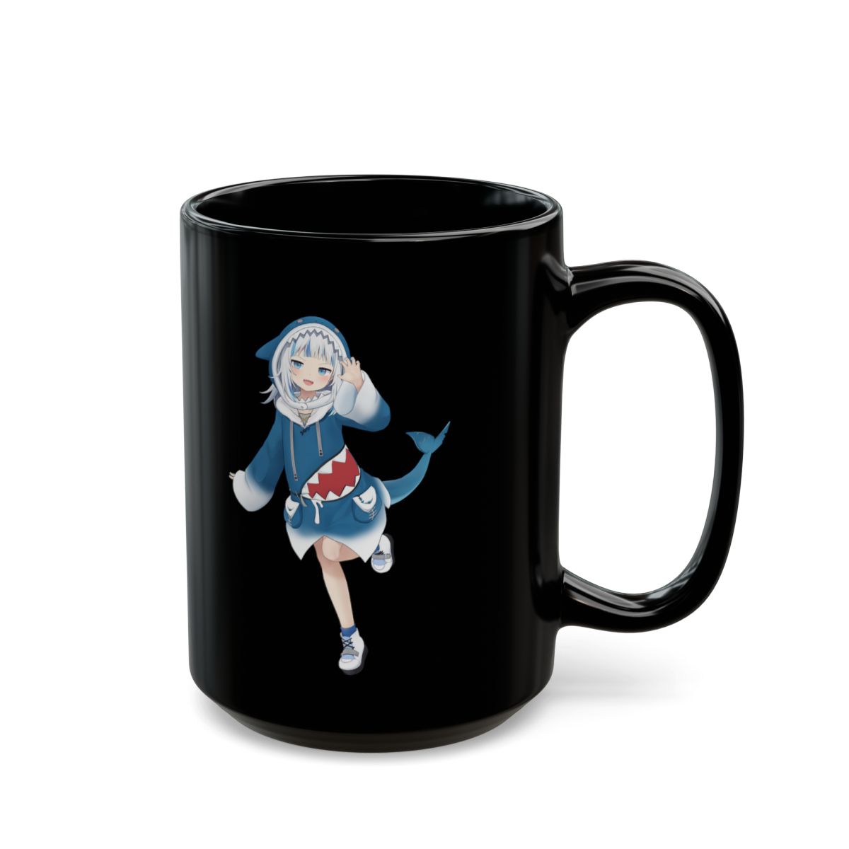 Gawr Gura & Hololive Black Mug - alternate angle 5, merchandise