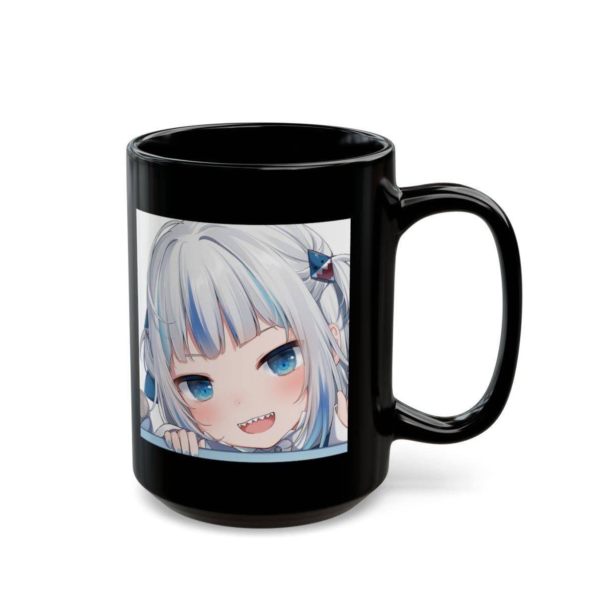Gawr Gura & Hololive Black Mug - alternate angle 5, merchandise