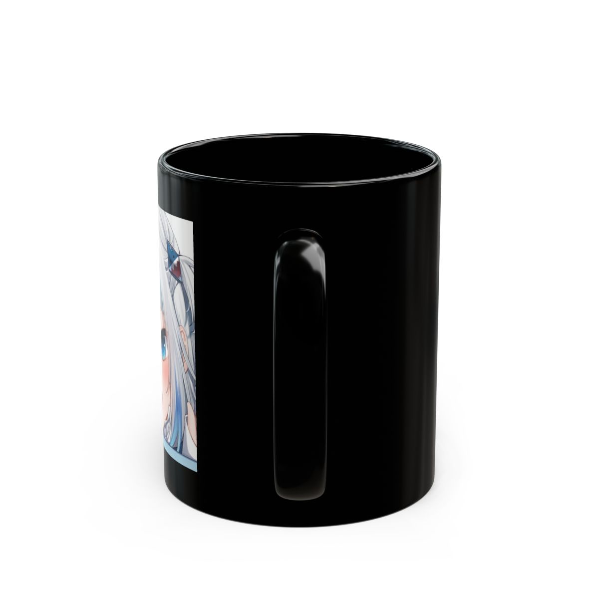 Gawr Gura & Hololive Black Mug - alternate angle 4, merchandise