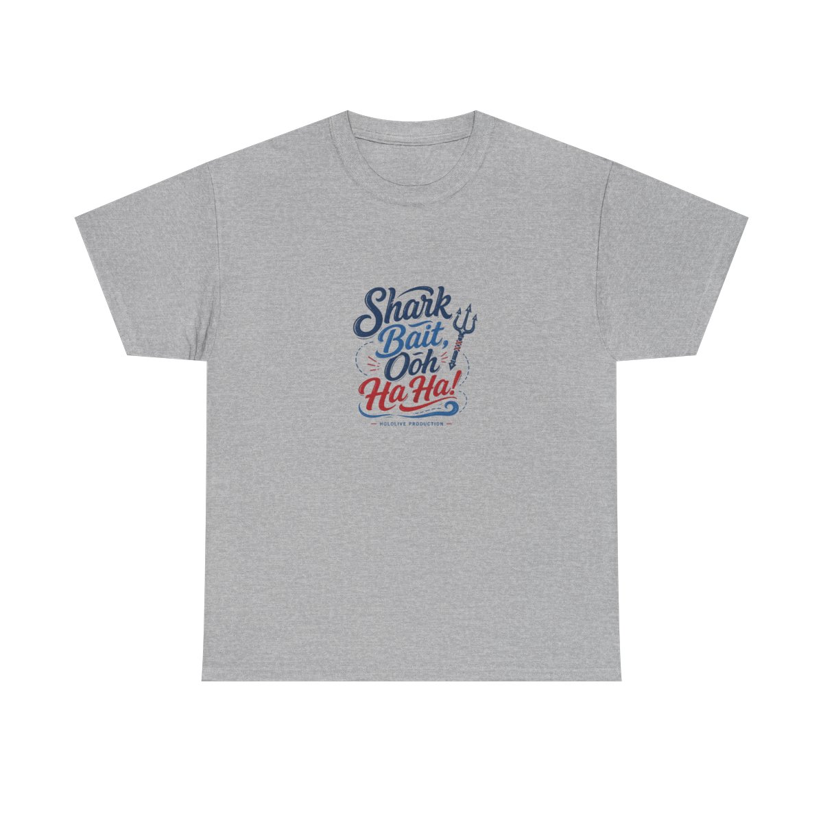 Gawr Gura & Hololive "Shark Bait, Ooh Ha Ha!" Unisex Tee - alternate angle 3, merchandise