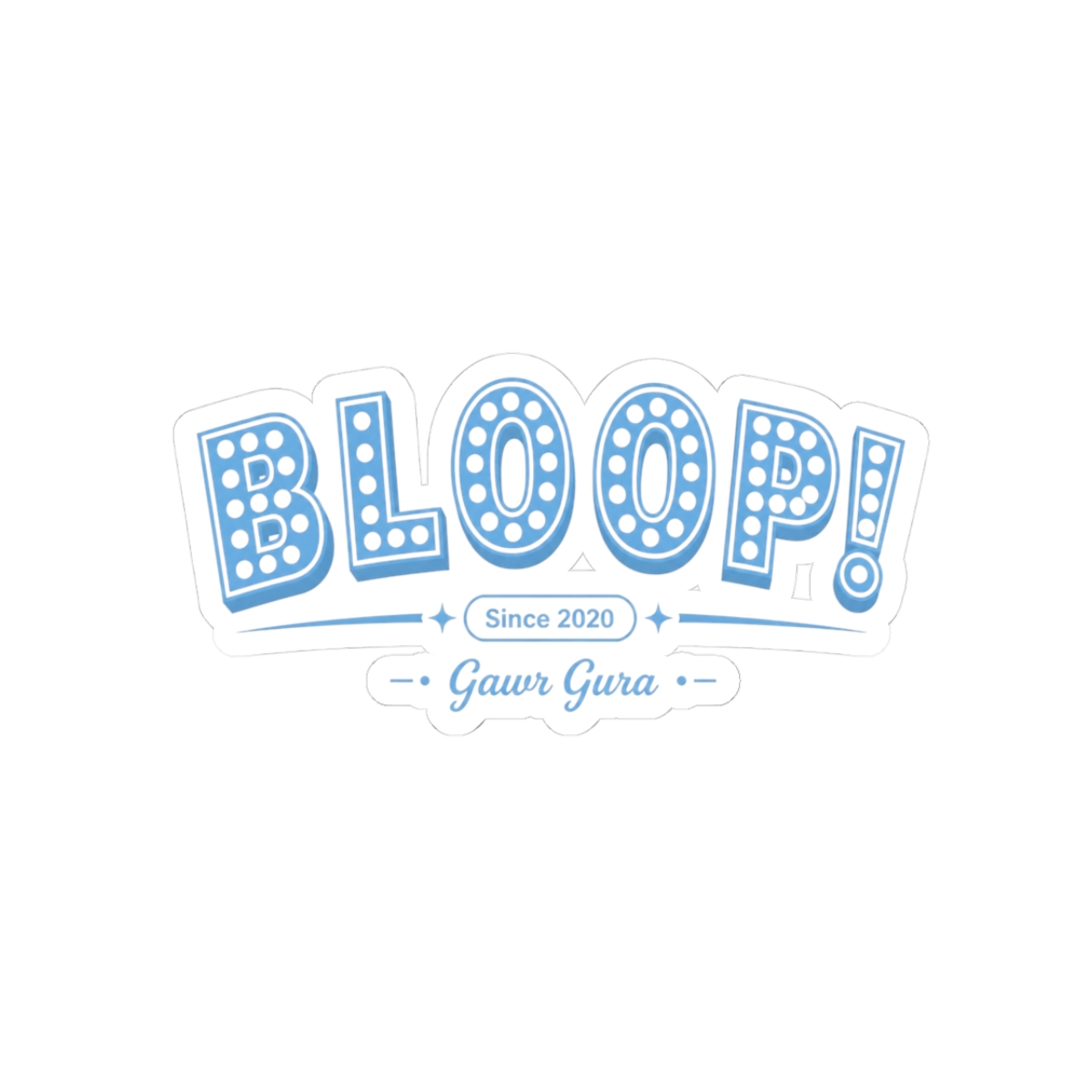 Gawr Gura & Hololive "Bloop!" Sticker - alternate angle 1, merchandise