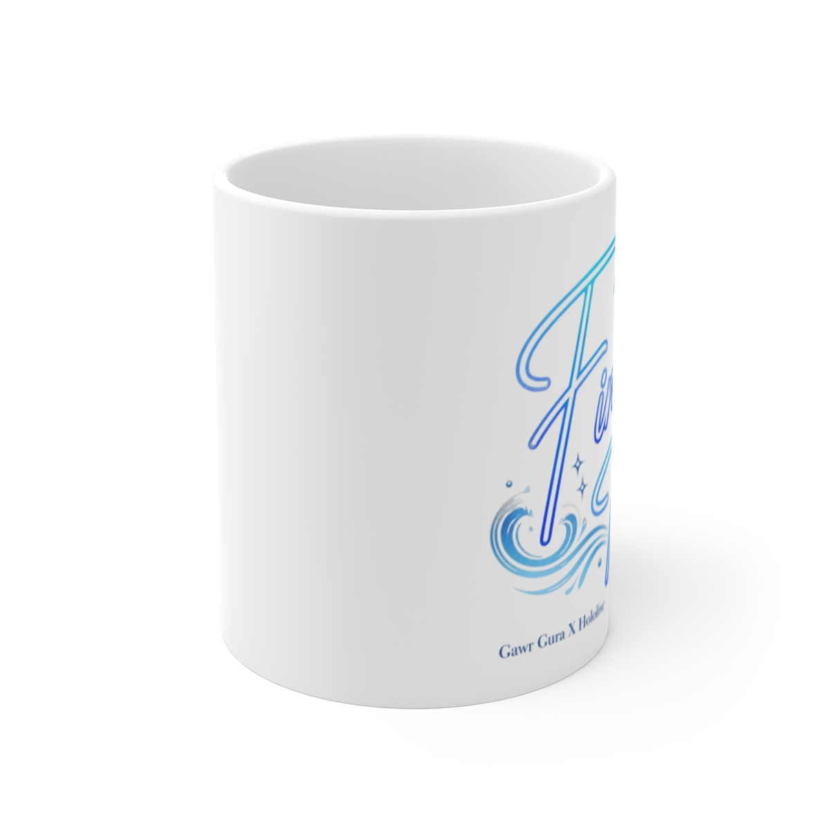 Gawr Gura & Hololive "Fintastic Times" White Mug - alternate angle 1, merchandise